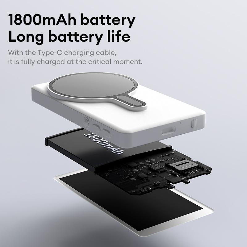 Vlog Selfie Monitor Screen Only for Iphone & Sa.Msung, with Magnetic Phone Holder Clip Mount, Using Phone Rear Camera for Selfie Vlog Live Stream (Iphone Supporting 1080P Wifi Recording, 4K 30Fps for Wired Recording)