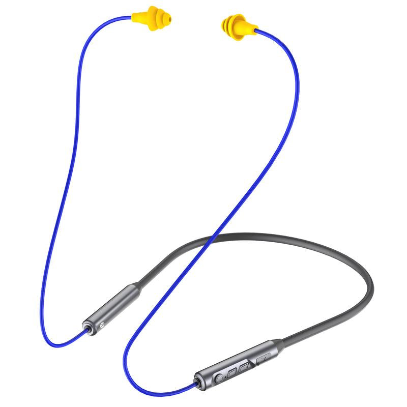 MIPEACE MI08 Bluetooth Work Earplugs–29Db Noise Cancelling Wireless Earbuds with Mic & Button Control, Hidden In-Ear Headphones That Look like Earplugs, 19+H Battery Life for Mowing, Construction, Workshop, Jobsite