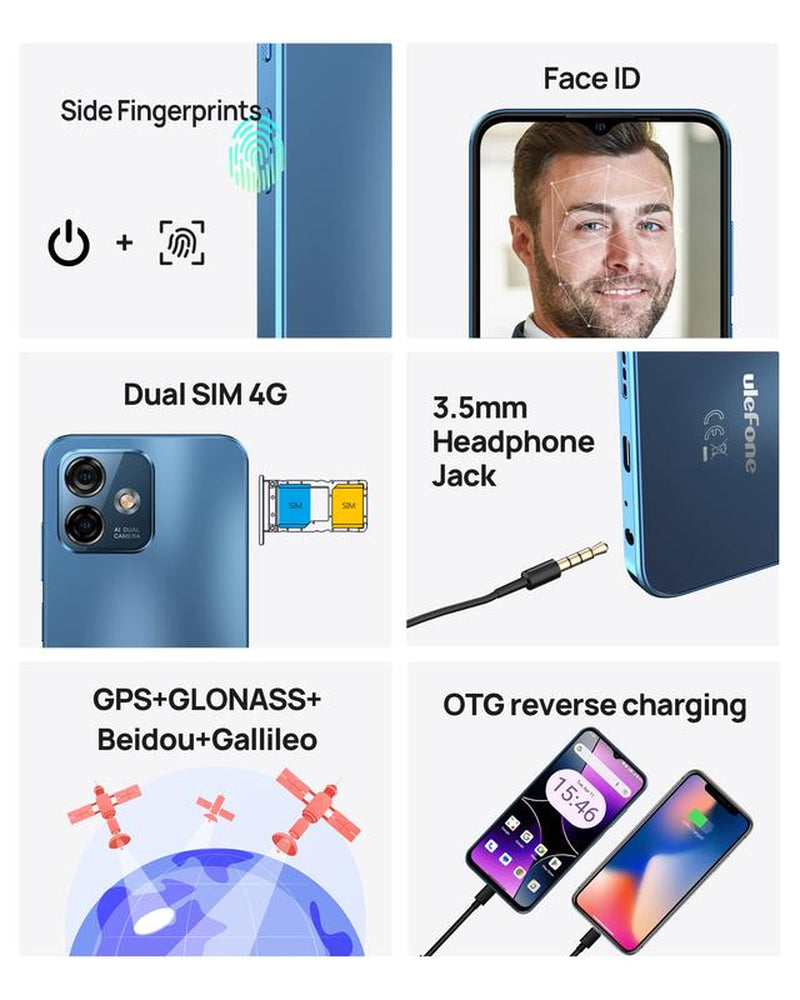 Note 16 Pro NFC Unlocked Cellphone , 12GB (4Gb+8Virtual)+ 128GB, 8 Core, 6.52 ''FHD Display + Screen Unlocked, Android 13, 50MP + 8MP, 4400 Mah Battery , Dual Sim 4G LTE, Splash Proof,Fingerprint &Face Unlock Wireless Smartphone