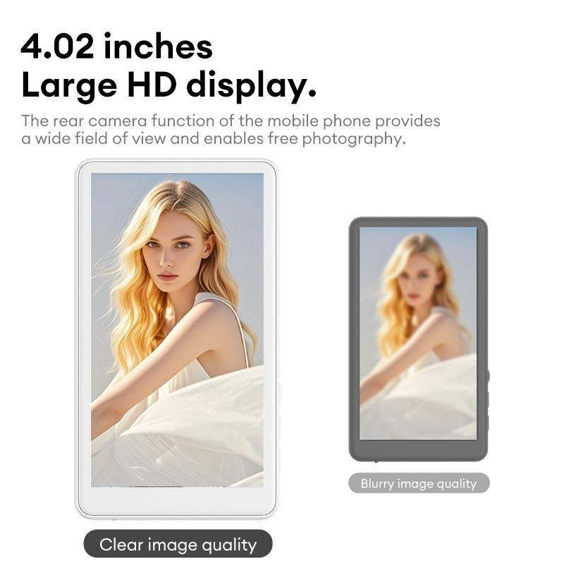 Vlog Selfie Monitor Screen Only for Iphone & Sa.Msung, with Magnetic Phone Holder Clip Mount, Using Phone Rear Camera for Selfie Vlog Live Stream (Iphone Supporting 1080P Wifi Recording, 4K 30Fps for Wired Recording)