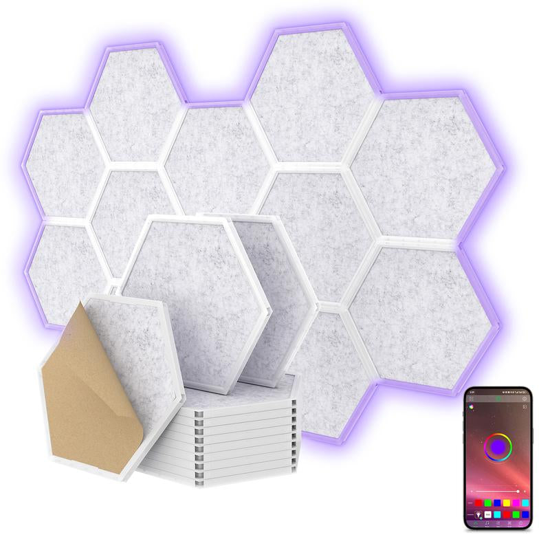 TONOR RGB Acoustic Panels Self-Adhesive, Sound Proof Panels Dampening Insulation Treatment for Gaming,Streaming, Podcast, Studio