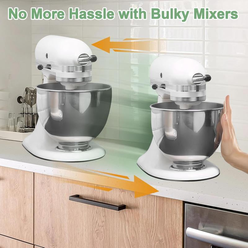 Mixer Slider Mat for Kitchenaid 4.5-5 QT Stand Mixer, Acrylic Convenient Sliding Tray Appliance Sliders for Kitchen Appliances Kitchen Aid Mixers Accessories, Transparent