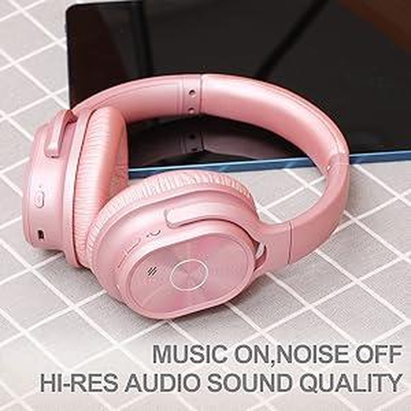 ZIHNIC PN9 Active Noise Cancellation Headphones,Wireless on Ear Bluetooth Headset, ,Foldable Earphones with Bulit-In Mic over Ear,12 Months Warranty,Multi-Color Optional Audio Earbud Electronic Folding Noise Cancelling