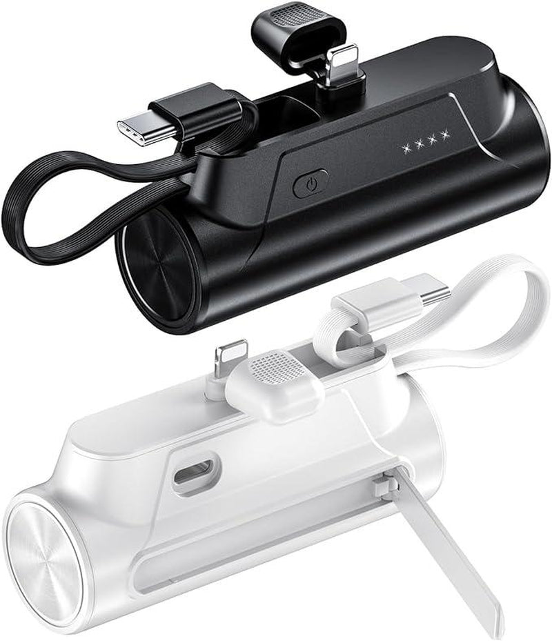 Portable Charger, Power Bank, 5800Mah Small Portable Phone Charger 5V3.1A(Black and White)