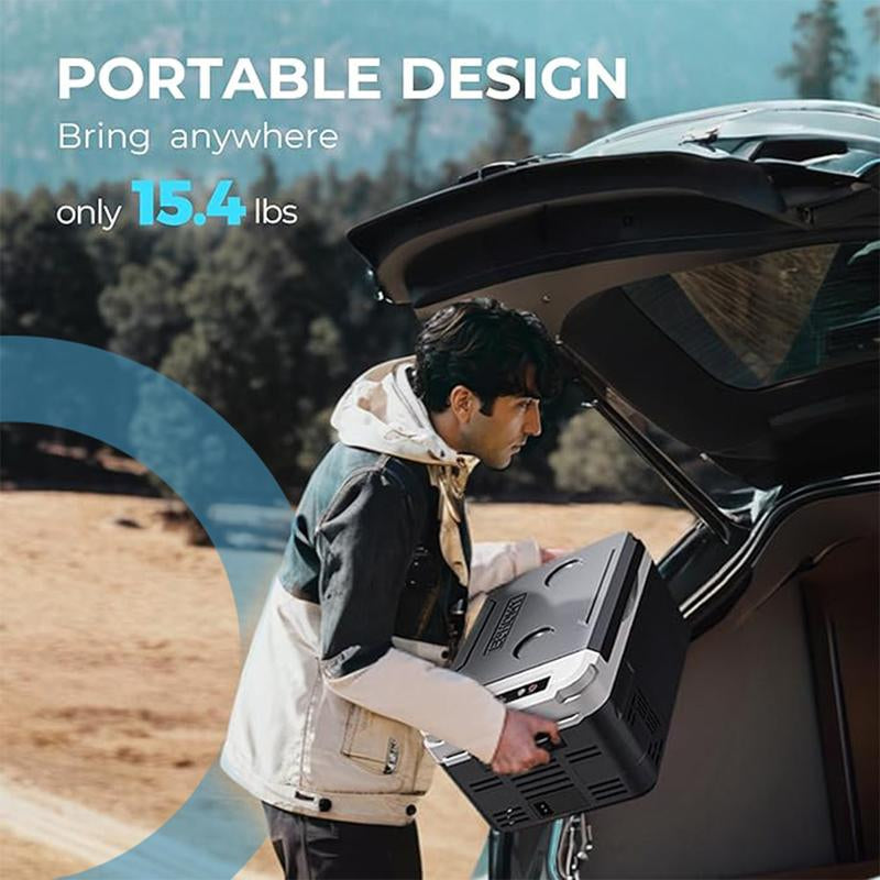 EUHOMY 12-Volt Refrigerator: a 11 Quart (10L) Compressor Electric Cooler with APP Control. This Car Fridge Supports Both 12/24V DC and 120-240V AC Power Supply, with a Cooling Range of -4℉ to 68℉. It'S a Portable Freezer Ideal for Rvs, Travel.