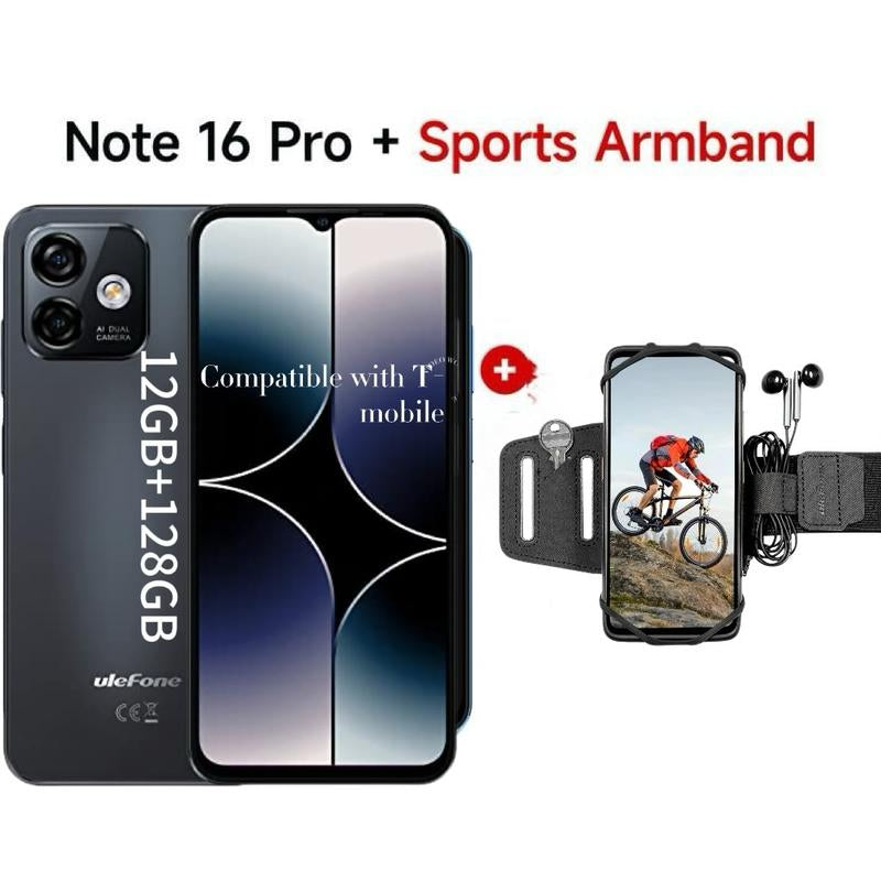 Note 16 Pro NFC Unlocked Cellphone , 12GB (4Gb+8Virtual)+ 128GB, 8 Core, 6.52 ''FHD Display + Screen Unlocked, Android 13, 50MP + 8MP, 4400 Mah Battery , Dual Sim 4G LTE, Splash Proof,Fingerprint &Face Unlock Wireless Smartphone
