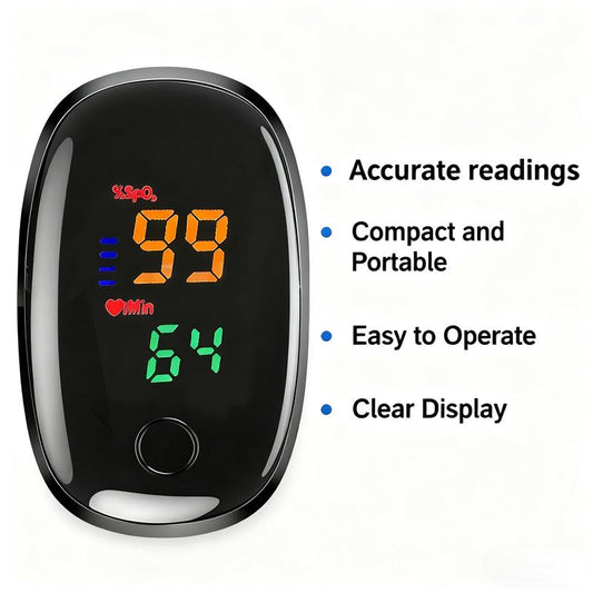 Heart Rate Monitor&Accurate Readings for Home Travel Wearable 、Compact and Portable、Easy to Operate 、Clear Displayfree AAA Battery Included
