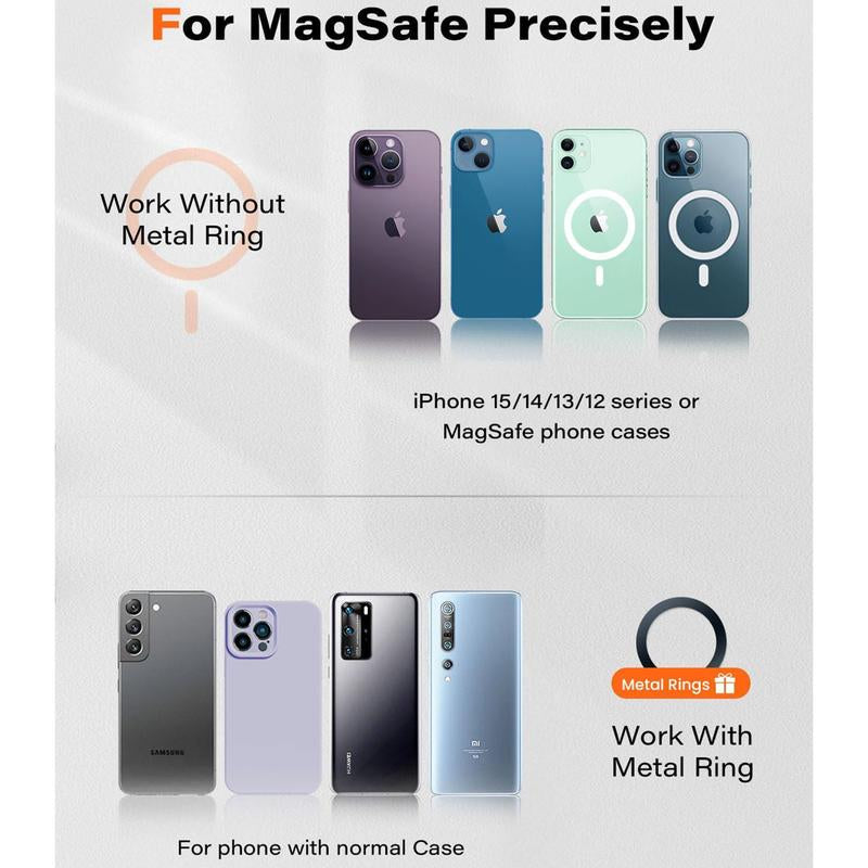 Gym Fitness Cellphone Mount for Magsafe - 360 Degree Adjustable with Adjustable Strap, Compatible with Gym Equipment, Stroller, Shopping Cart, Exercise Bikes Smartphone Stand, Accessories, Gifts for Fitness
