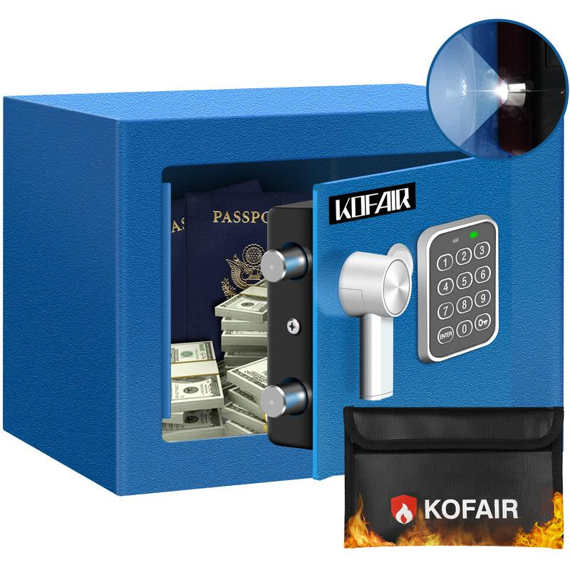 KOFAIR Safe Box for Home Safe with Fireproof Bag, Money Saving Safe, Safe Storage Cabinet,Smell Proof Container Wall & Floor Safes Smart