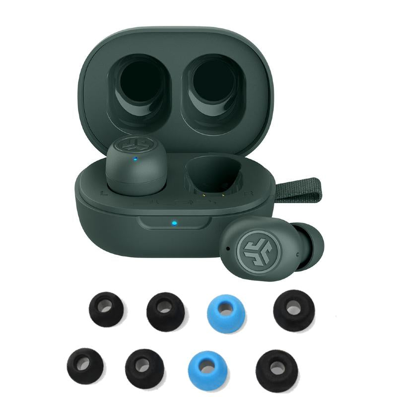 Jlab Jbuds Mini True Wireless Earbuds & Cloud Foam Earbud Tips, Charging Case, Sweat Proof, Be Aware Safety Mode, Custom Eq/Controls, Android / Iphone