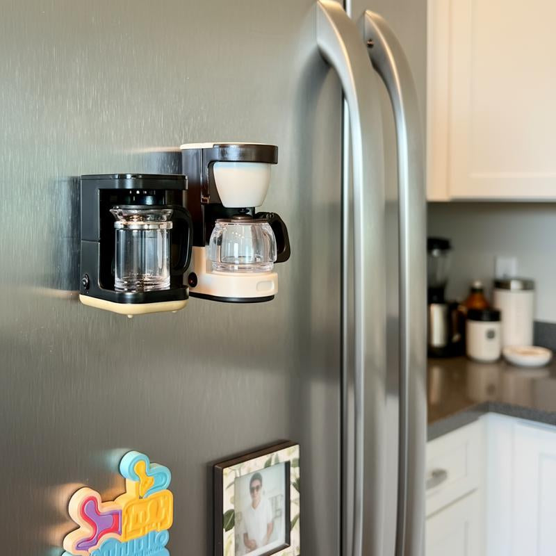 Set of 2 Mini Coffee Machine Fridge Magnet | Black & White Retro Coffee Maker Refrigerator Magnets | Plastic Kitchen Decor Gift for Coffee Lovers” Decoration Lightweight