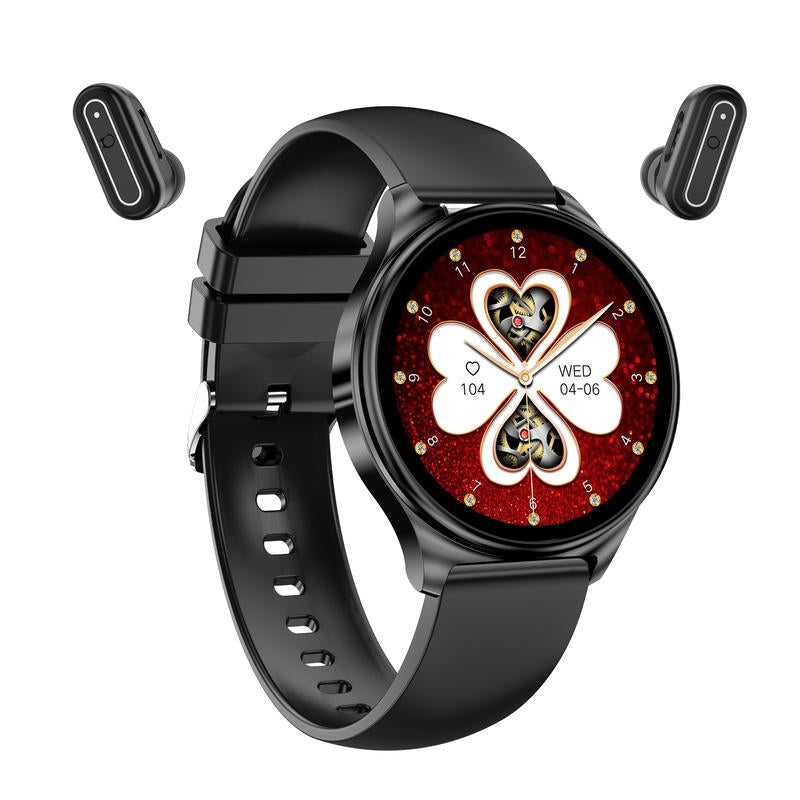 BLACK X11 2In1 Smartwatch with Earbuds, Fitness Tracker, TWS, NFC, Multi-Sport Mode, BT, Ios/Android, Stylish Wearable, Gift for Men/Women. Bluetooth