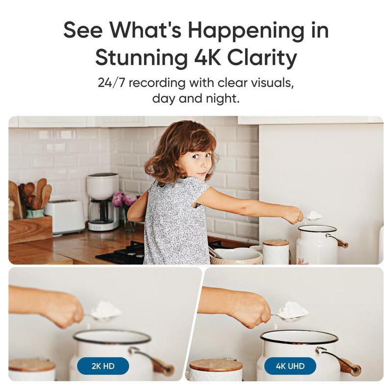 【Upgrade C220】Eufy Indoor Cam E30, Latest Generation, 4K UHD Security Camera, 360 Pan-Tilt, Color Night Vision, AI Detection for Human/Pet/Audio/Crying, Human/Pet Auto Tracking, Works with Homekit