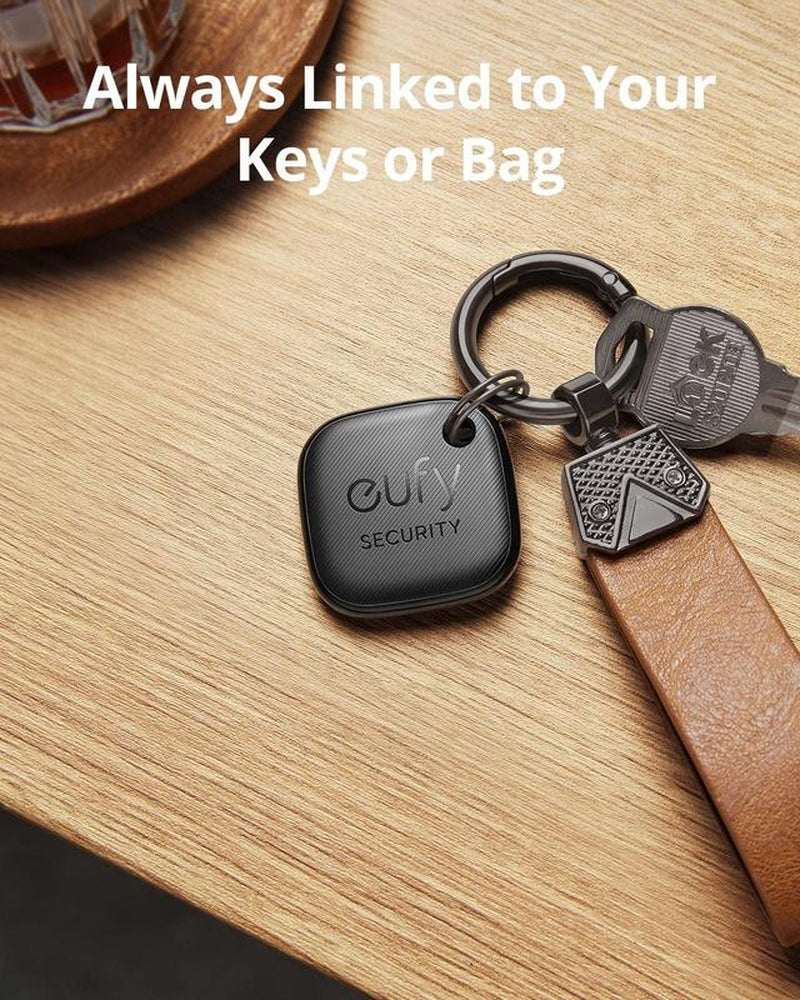 Eufy Security by Anker Smarttrack Link (Black, 2-Pack), Android Not Supported, Works with Apple Find My (Ios Only), Key Finder, Bluetooth Tracker for Earbuds and Luggage, Phone Finder, Water Resistant|Spingtok