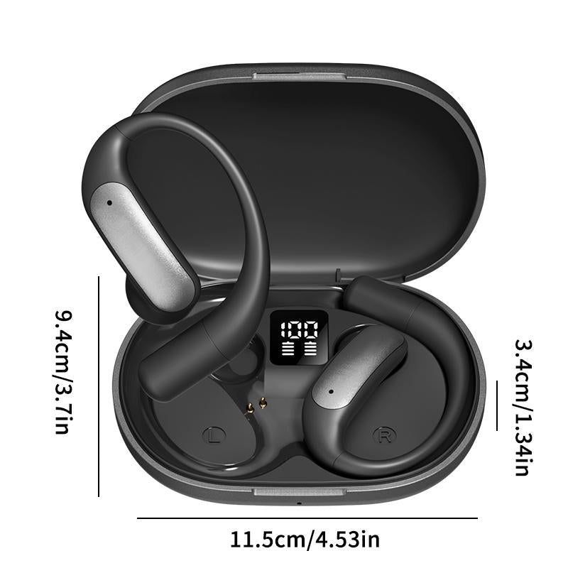 Waterproof and Sweatproof Clip-On Headphones, Bluetooth 5.4 Wireless Headphones, Dual-Use for Music and Calls, Built-In Microphone, Travel Backup, Holiday Gift Audio Silicone Noise Cancellation Charging