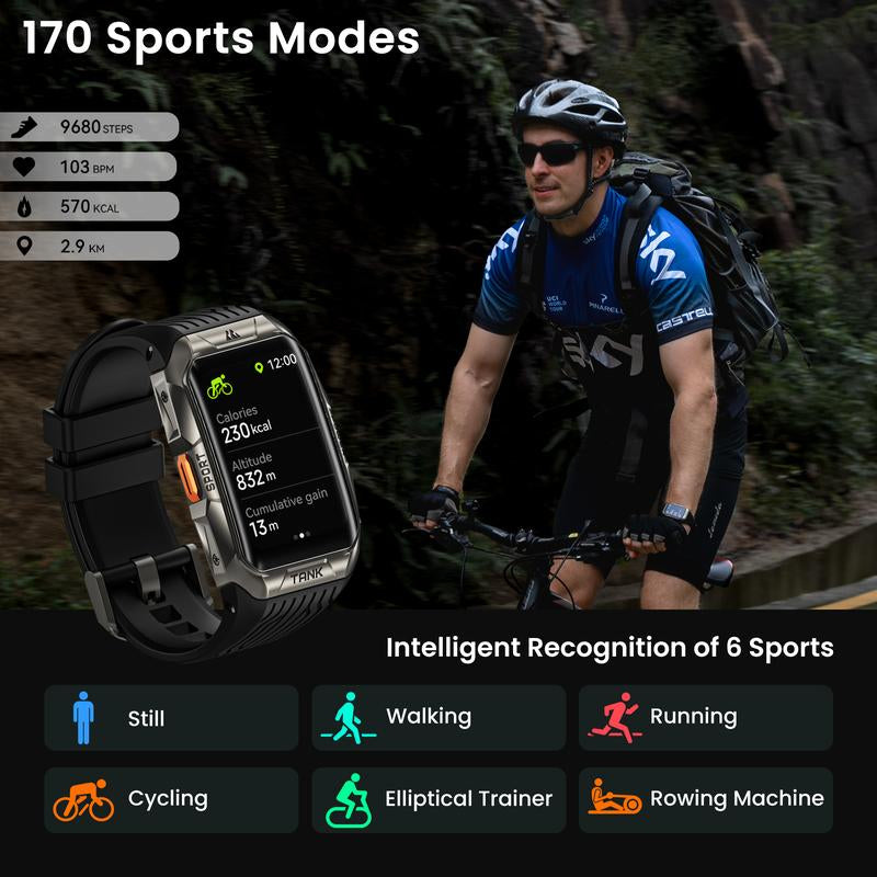 KOSPET X2 Smartwatch,Fitness Tracker,Bluetooth Calls,44-Day Battery Life,50M Waterproof,Amoled Display, Full-Metal,Android&Ios Watches Black,Wearable,Watches for Men Smartphone,Heart Rate Monitor,Smart Band,Blood Pressuremonitor,Healthtracker,Touch Screen