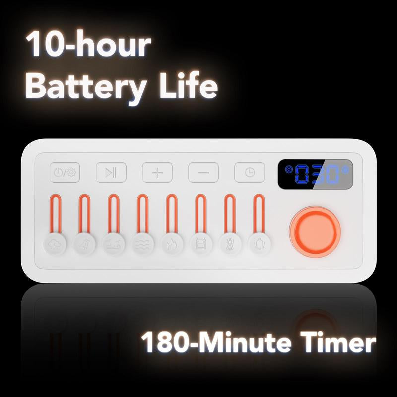 [LIVE EXCLUSIVE] Takoo White Noise - Mixable 3 in 1 Speaker - Portable Sleep Aid, Sound Machine, 8 Adjustable Nature Sounds, Bluetooth Speaker, 30-Level Night Lights, 11 LED Ambient Breathing Lights, Timer, Bedroom Gadgets, Baby, Nursing, Toddlers