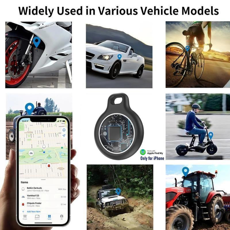 [Fall Deals] Tukio GPS Tracker for Cars & Pets - Mini Clear Design, Weatherproof Case, Anti-Lost Device, Works with Apple Find My (Ios Only), No Monthly Fees, IP67 Waterproof, Replaceable Battery