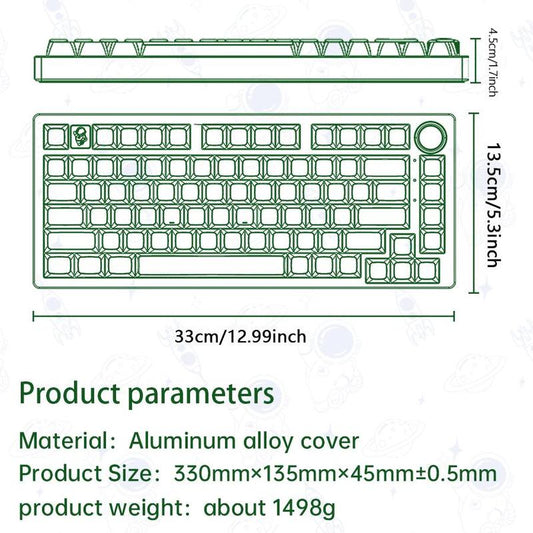 LEOBOG Hi75 Gaming Mechanical Keyboard, 16 RGB Backlight Compact 81 Keys Mini Wired Office Keybord with Multi-Function Fnob & Aluminum Shell, for Windows/Mac/Pc/Laptop, Thocky Clacky Keyboard ASMR, Gaming Room Accessories, Gasket Hot Swappable Custom