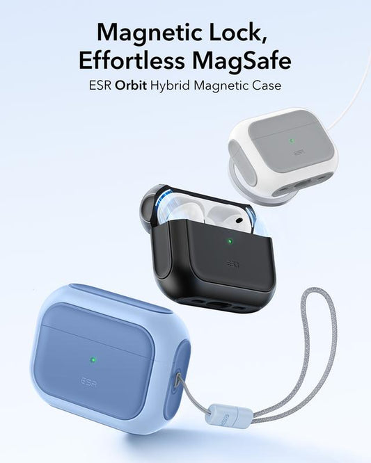 ESR for 2025 Airpods Pro 3 Case, Full Drop Protection Cover with Lanyard,Compatible with Magsafe,Stylish & Lightweight Airpods Accessories,Magsafe Charging, Protective Cover with Strong Magnet