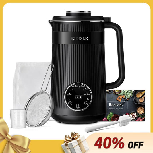KIDISLE 8 in 1 Nut Milk Maker Machine, Electric Bean Nut Milk Machine Oatmilk Maker Almond Maker, Homemade Plant Based Milks and Non Dairy Beverages, 32Oz Juice Machine with Delay Start/Keep Warm/Boil Water Kitchen Companion Juicer Machine