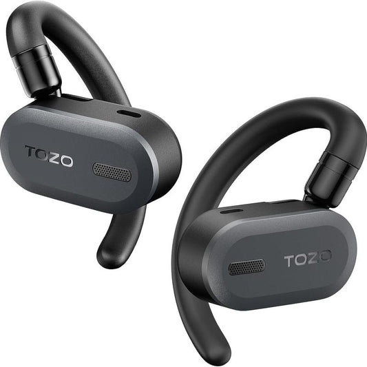 Tozo-Open Buds Lightweight True Open Ear Wireless Earbuds with Multi-Angle Adjustment Audio Earphones Sport Earbuds Headphones Electronic Headset Wireless Earphone App Control Open-Ear Headphone Fathersdaygift Black