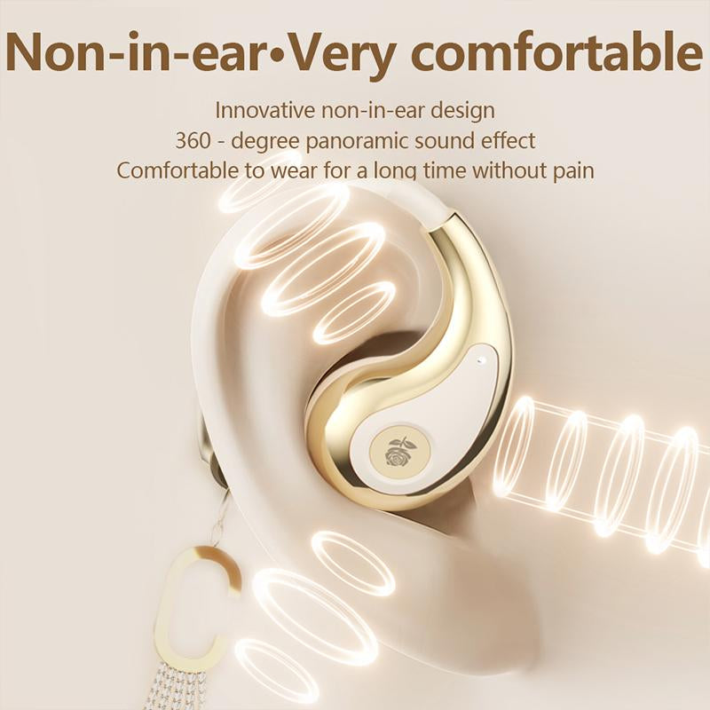 HYUNDAI YX49 Fashionable Open-Wear Stereo Earphones with Handbag-Style Light Luxury Design, Comfortable Fit, 2025 New Bluetooth 6.0 for Faster, More Stable Connection & Lower Power Use, Hifi Sound, Sport & Travel Ready, Perfect Gift for Girlfriend