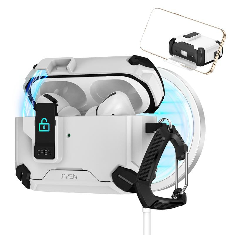 Wireless Magnetic Charging Earphone Case with Holder for Airpods Pro,Airpods Pro 2，Airpods 4,Airpods 1/2 ,Earphone Protective Cover,Earphone Accessories Compatible Witrh Airpods, Earbuds Case