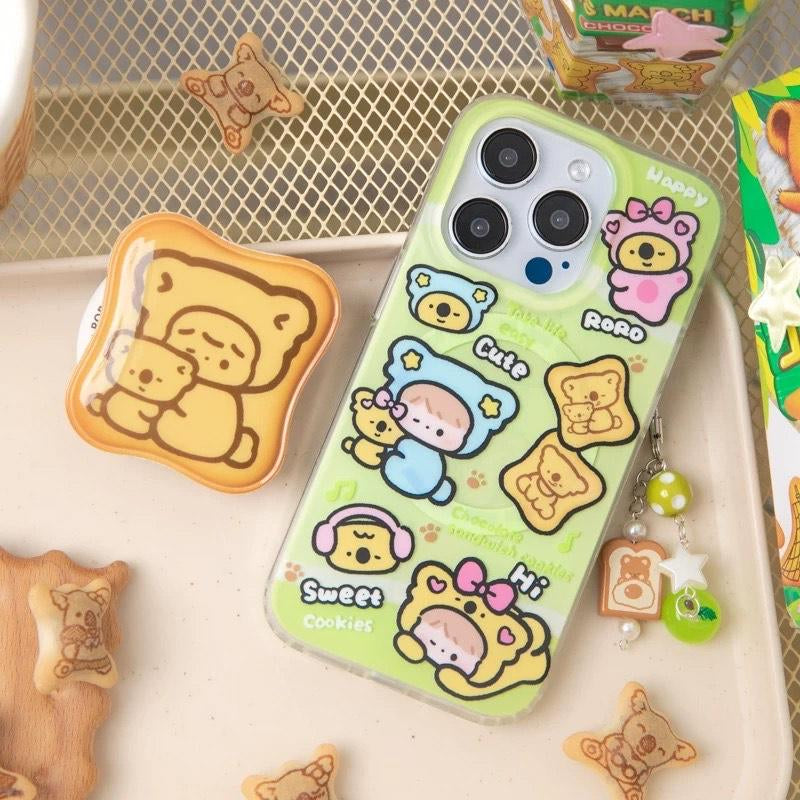 RORO CASE Set【Koala Sandwich Biscuits】 Magnetic Phone Case Set for Iphone 15 Pro Max and Iphone 15 Pro