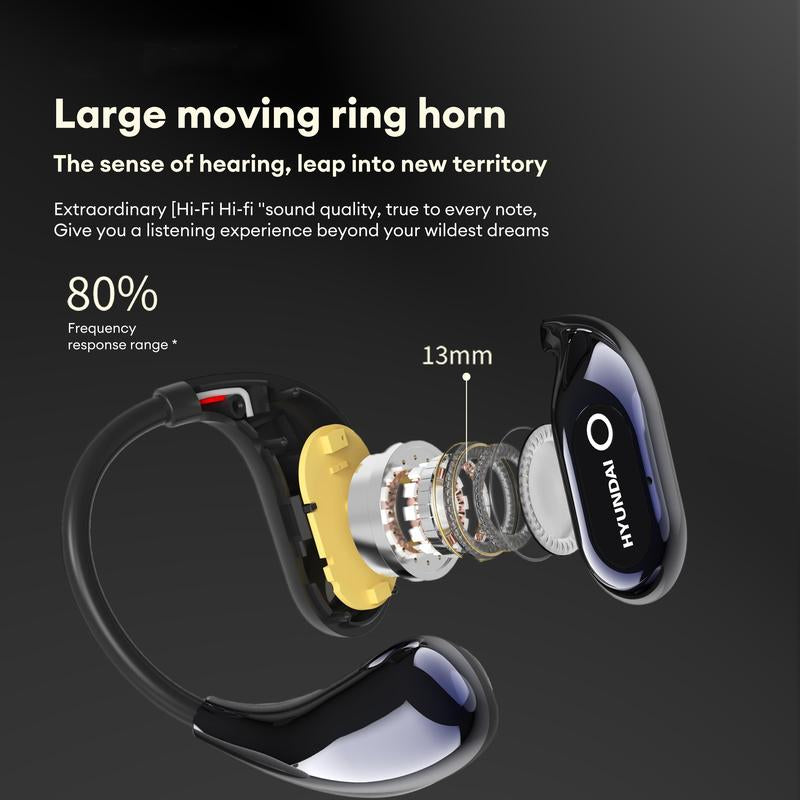 HYUNDAI HY Q18 Pro Electronic Earbud Bluetooth Headset Supports 169‑Language Translation with Full‑Color Touch Screen, Audio Wireless Headphones for Music & Phone Calls
