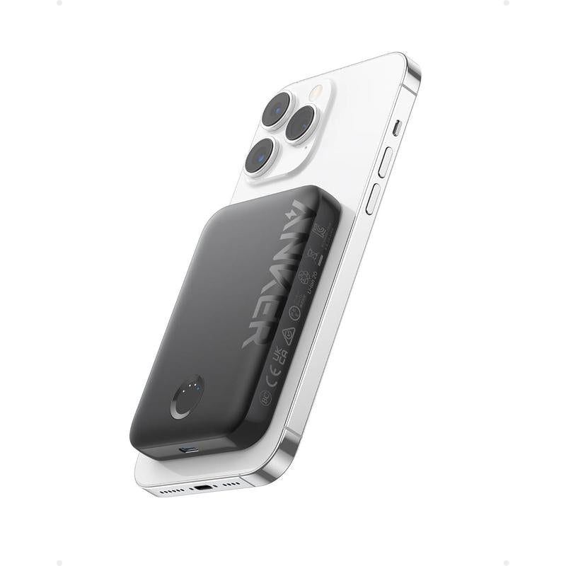 321 Maggo Battery (Powercore Magnetic 5K), 5,000Mah Magnetic Wireless Portable Charger, Compatible with Iphone 15/15 Plus/15 Pro/15 Pro Max, Iphone 14/13/12 Series（Black）