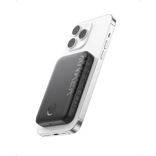 321 Maggo Battery (Powercore Magnetic 5K), 5,000Mah Magnetic Wireless Portable Charger, Compatible with Iphone 15/15 Plus/15 Pro/15 Pro Max, Iphone 14/13/12 Series（Black）