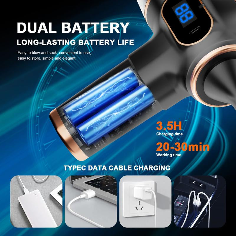 LIMITED TIME 2-In-1 Handheld Cordless Home Vacuum Cleaner, Car Cordless Vacuum Cleaner, Powerful Suction Handheld Cordless Vacuum Cleaner for Home, Car and Desktop Cleaning Portable Steam Vacuum Cleaner with Pet Hair Remover Rechargeable Wireless