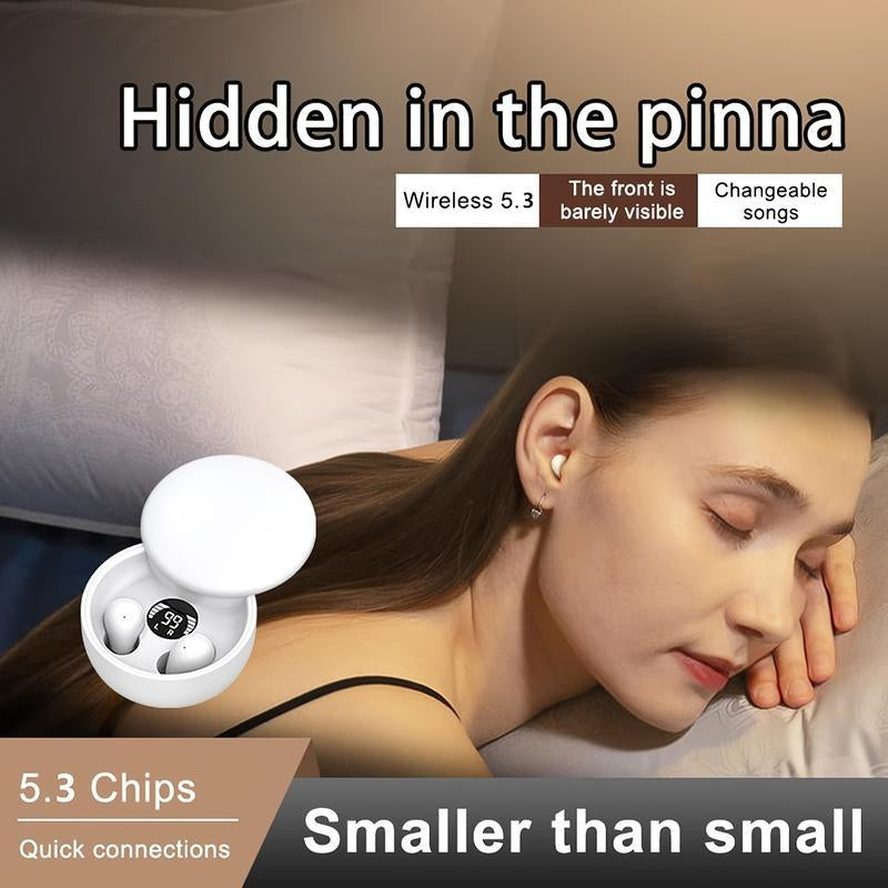 2025 Latest Invisible Smallest Mini Bluetooth Earbuds with TWS Wired Portable Noise Cancelling Underwater Use Multilingual Wireless Dynamic Microphone