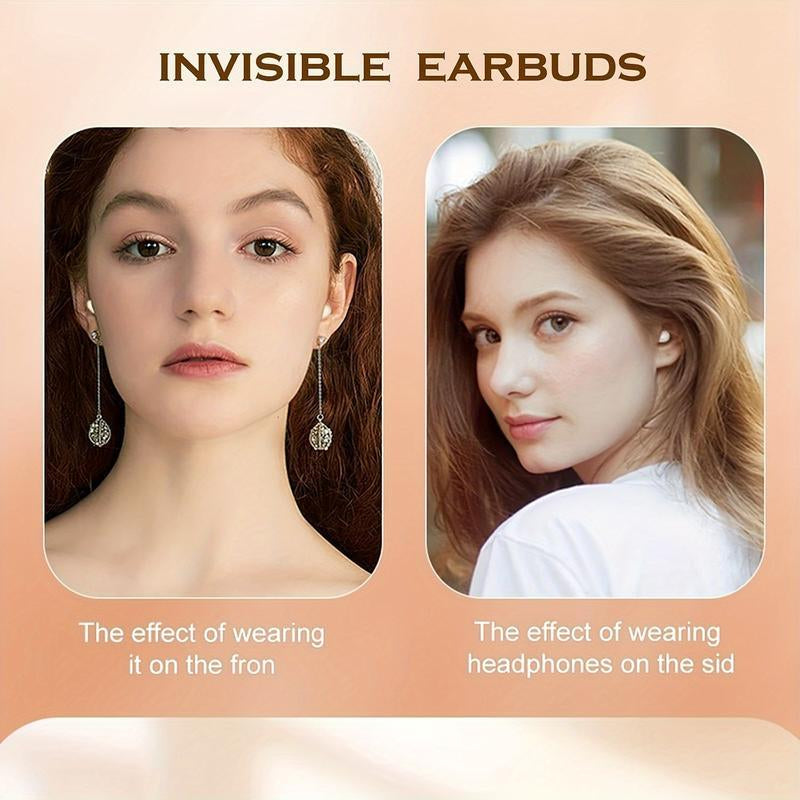 2025 Latest Invisible Smallest Mini Bluetooth Earbuds with TWS Wired Portable Noise Cancelling Underwater Use Multilingual Wireless Dynamic Microphone