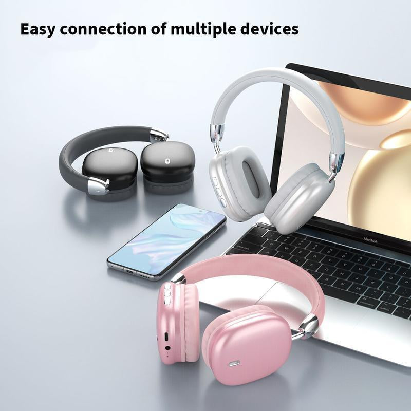 Y01 Wireless Bluetooth Headphones,Over-Ear,Noise Cancelling,Hi-Res Audio,48H Battery Life,Foldable,Mic for Ios/Pc Headphones Android Memory Headset Earbud Electronic,Audifonos Bluetooth