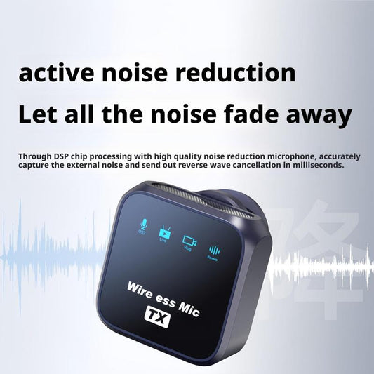 Wireless Lavalier Microphone for Iphone Ipad Android with Charging Case - High-Quality Audio & Portable Design Smartphone Chargeable Mini Microphone
