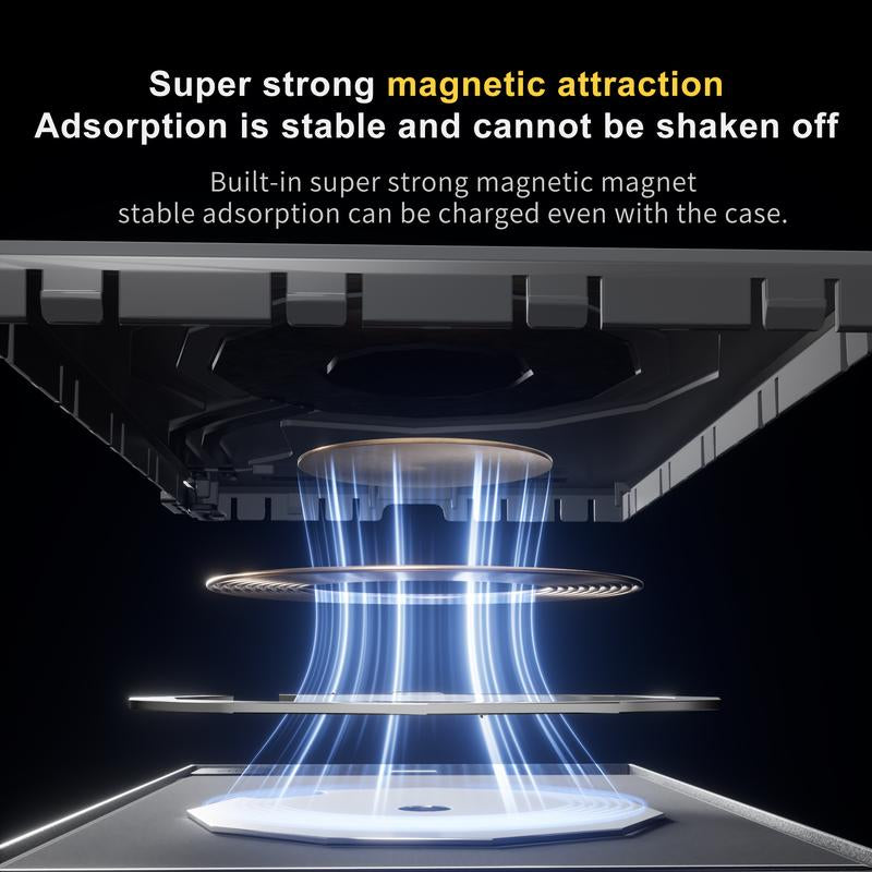 PD18W 5000Mah Ultra-Thin Magnetic Power Bank with Two-Way Fast Charging, Heat-Free Protection, and Magsafe Compatible Digital Wireless Design Portable Black Metal Phone Silicone Device Smartphone Chargeable