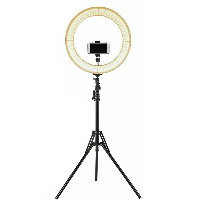 18'' Inch LED Ring Light Kit with Tripod Stand Dimmable 5500K for Phone Camera Live Makeup