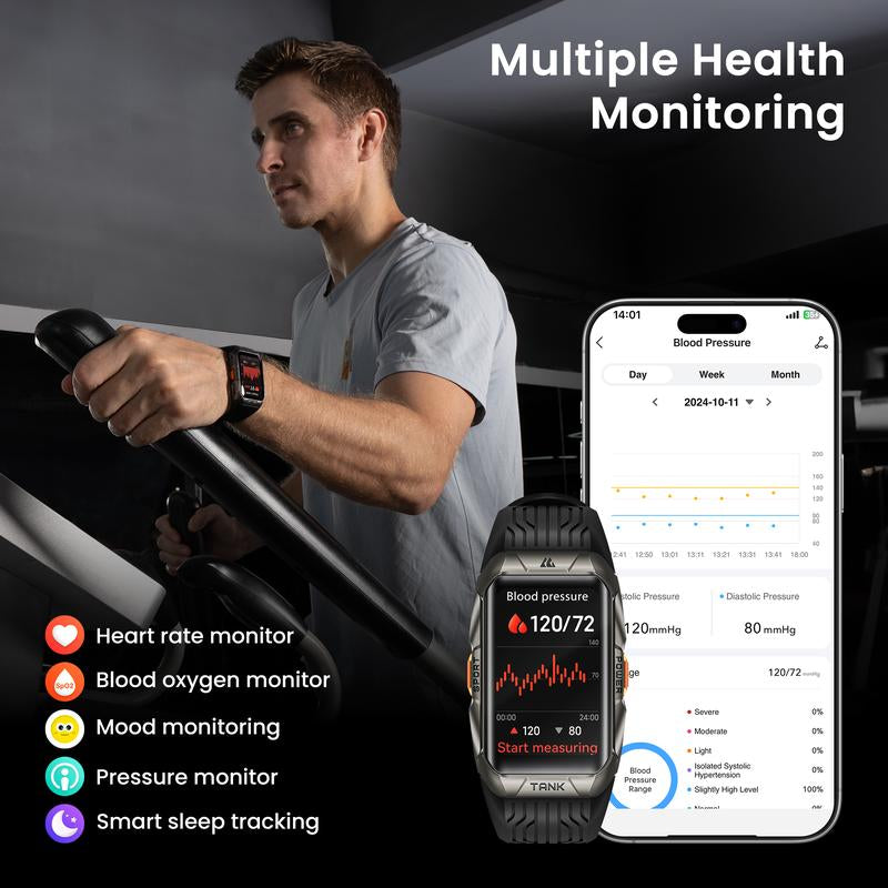 KOSPET X2 Smartwatch,Fitness Tracker,Bluetooth Calls,44-Day Battery Life,50M Waterproof,Amoled Display, Full-Metal,Android&Ios Watches Black,Wearable,Watches for Men Smartphone,Heart Rate Monitor,Smart Band,Blood Pressuremonitor,Healthtracker,Touch Screen