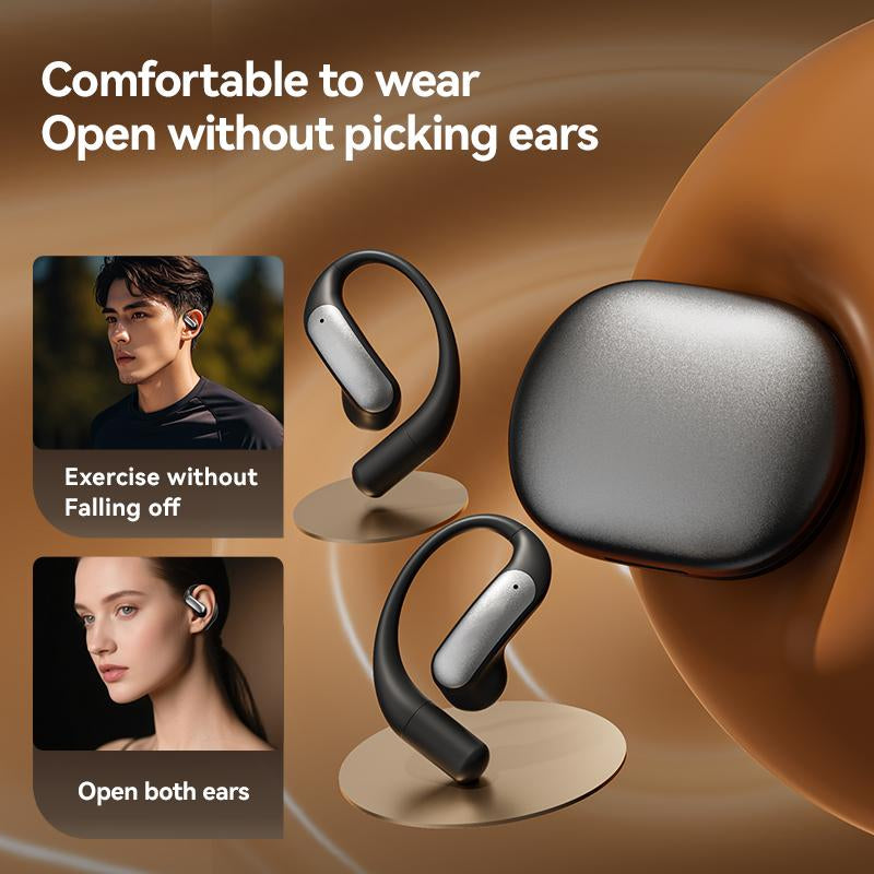 Waterproof and Sweatproof Clip-On Headphones, Bluetooth 5.4 Wireless Headphones, Dual-Use for Music and Calls, Built-In Microphone, Travel Backup, Holiday Gift Audio Silicone Noise Cancellation Charging