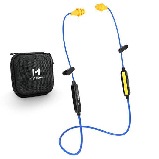 MIPEACE MI08 Bluetooth Work Earplugs–29Db Noise Cancelling Wireless Earbuds with Mic & Button Control, Hidden In-Ear Headphones That Look like Earplugs, 19+H Battery Life for Mowing, Construction, Workshop, Jobsite