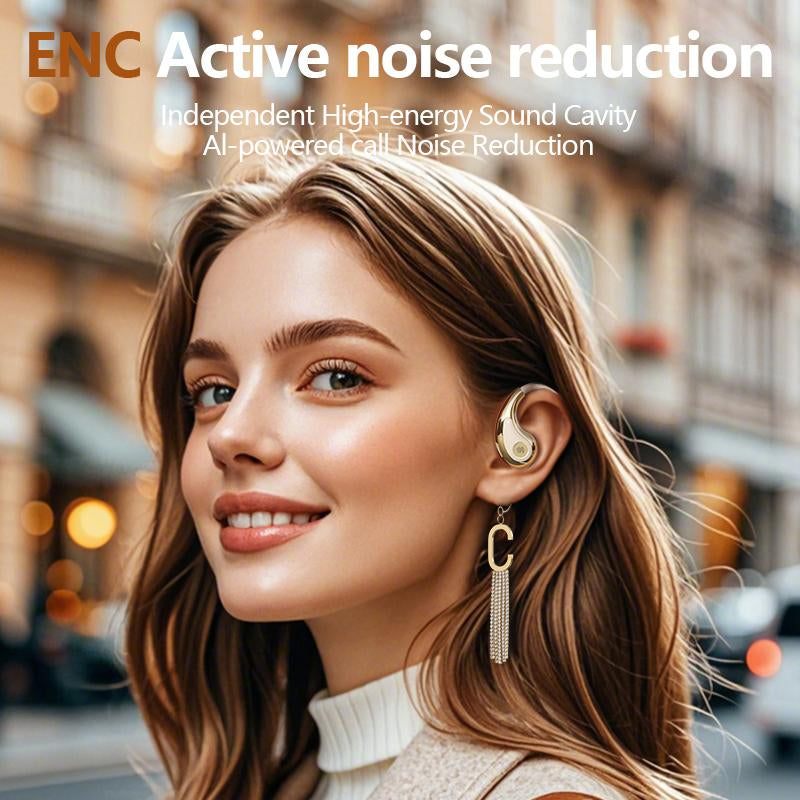 HYUNDAI YX49 Fashionable Open-Wear Stereo Earphones with Handbag-Style Light Luxury Design, Comfortable Fit, 2025 New Bluetooth 6.0 for Faster, More Stable Connection & Lower Power Use, Hifi Sound, Sport & Travel Ready, Perfect Gift for Girlfriend