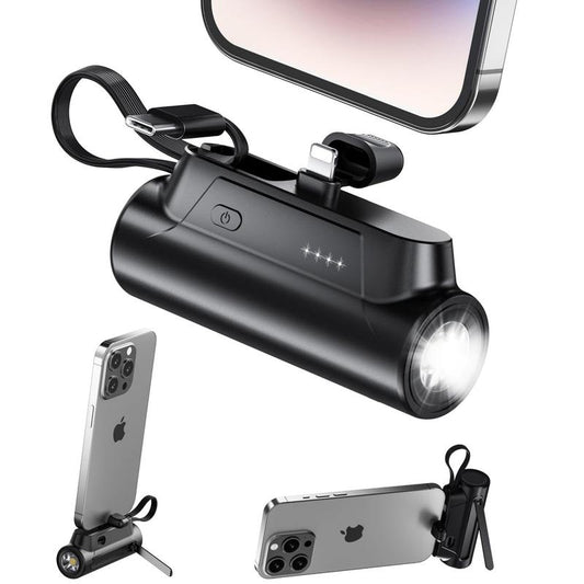 Portable Charger, Power Bank, 5800Mah Small Portable Phone Charger 5V3.1A(Black and White)