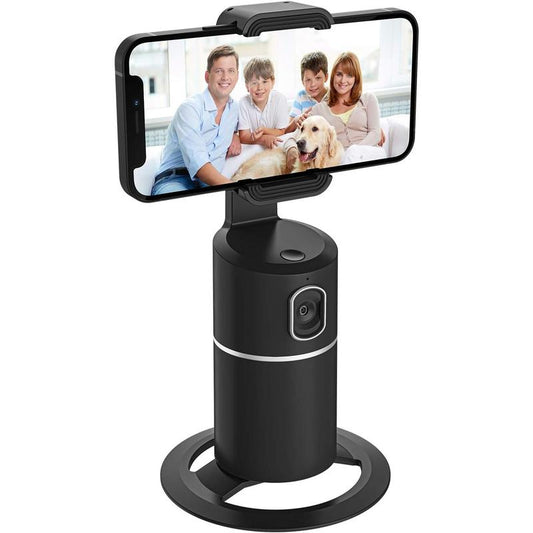 Auto Tracking Phone Holder,360? Rotation Face Body Track Mount,Tracking Tripod for Vlog Live Streaming,Build-In ,No APP Required(Black)...