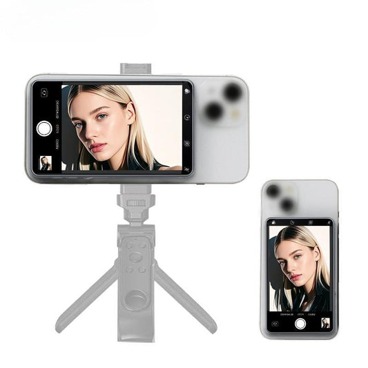 Vlog Selfie Monitor Screen Only for Iphone & Sa.Msung, with Magnetic Phone Holder Clip Mount, Using Phone Rear Camera for Selfie Vlog Live Stream (Iphone Supporting 1080P Wifi Recording, 4K 30Fps for Wired Recording)
