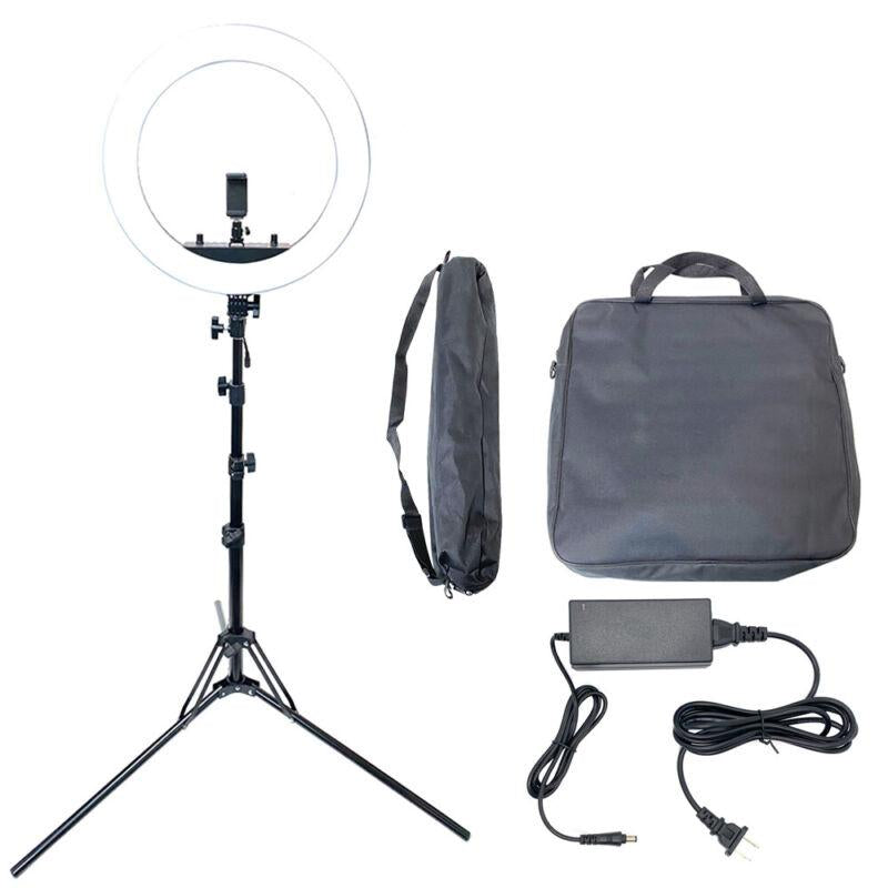 18'' Inch LED Ring Light Kit with Tripod Stand Dimmable 5500K for Phone Camera Live Makeup