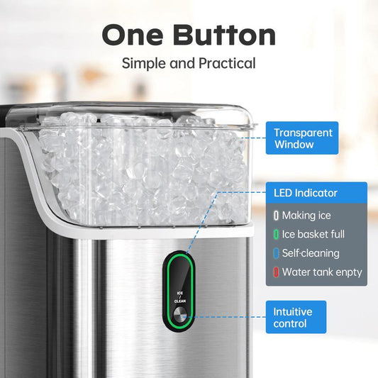 Create Nugget Ice at Home with 35Lbs/24Hr Maker! 🍦✨