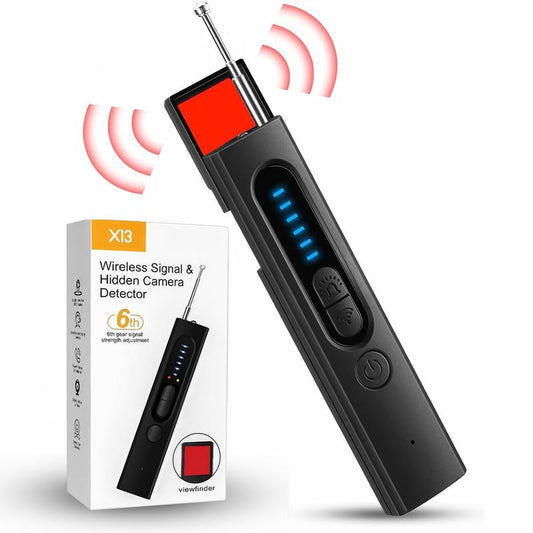 Hidden Camera Detectors, Spy Camera Detector, Car GPS Tracker Detector, Bug Detector, RF Signal Detector, Listening Device Detector, 6 Levels Sensitivit, 4 Detection Modes, 30H Working Time for Travel, Car, Bathroom, Office, Hotel, Airbnb, Rental