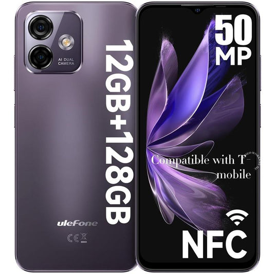 Note 16 Pro NFC Unlocked Cellphone , 12GB (4Gb+8Virtual)+ 128GB, 8 Core, 6.52 ''FHD Display + Screen Unlocked, Android 13, 50MP + 8MP, 4400 Mah Battery , Dual Sim 4G LTE, Splash Proof,Fingerprint &Face Unlock Wireless Smartphone